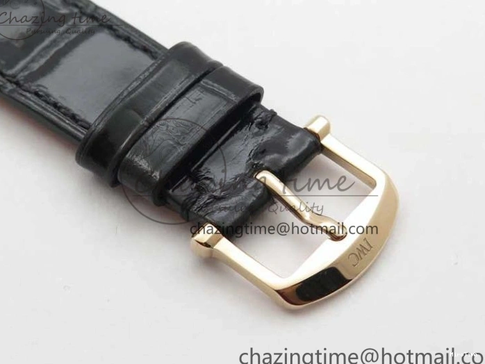 MIROTIME 0522 Durable Portofino 37mm RG V7F 1:1 Best Edition Gray Dial Diamonds Bezel on Black Leather Strap A 7089